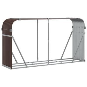 vidaXL Nosilec za polena zelen 180x45x100 cm pocinkano jeklo