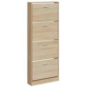 vidaXL Omarica za čevlje hrast 59x17x150 cm inženirski les