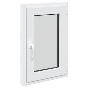 vidaXL Okno za klet RISOR 50 x 75 cm PVC in steklo Bela