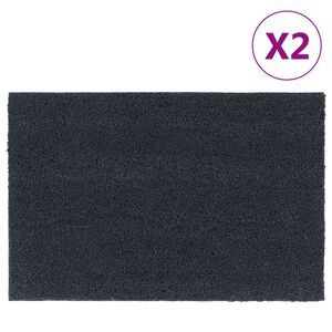 vidaXL Predpražnik 2 kosa temno siv 40x60 cm kokosova vlakna