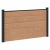 vidaXL Komplet ograj 180 x 105 cm WPC in aluminij Rjava