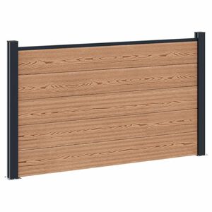 vidaXL Komplet ograj 180 x 105 cm WPC in aluminij Rjava