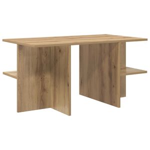 vidaXL Klubska miza Artisan hrast 87 x 50 x 45 cm Konstruirano leseno