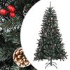 vidaXL Umetna novoletna jelka s stojalom zelena 180 cm PVC