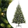 vidaXL Umjetno hinged božično drevo 300 LED Zelena 180 cm PVC in PE