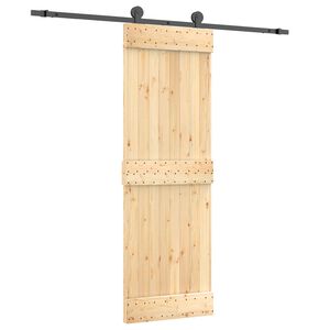 vidaXL Drsna vrata 70 x 210 cm Masiven borov les (neobdelan)