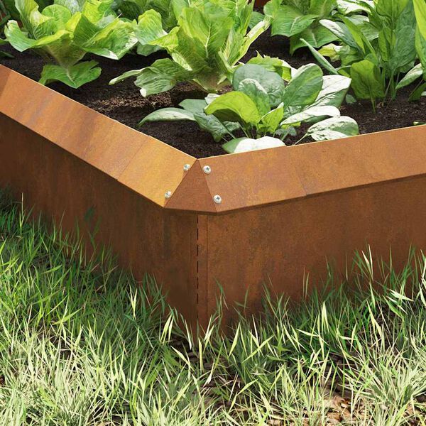 vidaXL Ograje proti polžem 8 pcs Rjav Vremensko odporno jeklo