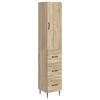 vidaXL Set omar 2 pcs Sonoma hrast 33 x 34,5 x 90 cm Inženirski les