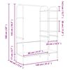 vidaXL Stojalo za oblačila s polico Rjav hrast 120 x 44 x 160 cm