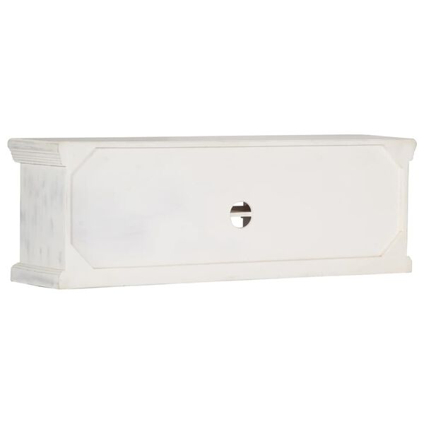 vidaXL TV omarica bela 120x30x40 cm trden mangov les