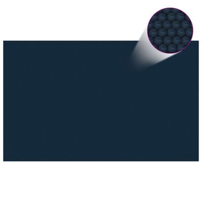 vidaXL Plavajoča PE solarna folija za bazen 260x160 cm črna in modra
