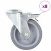 vidaXL Gibljiva kolesa z luknjami za sornik 8 kosov 100 mm