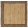 vidaXL Preproga za območje Siva 120 x 120 cm Juta