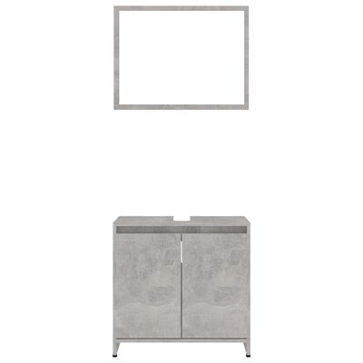 vidaXL Kopalniško pohištvo betonsko sivo iverna plošča
