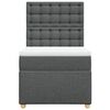 vidaXL Box spring postelja z vzmetnico temno siva 90x190 cm blago