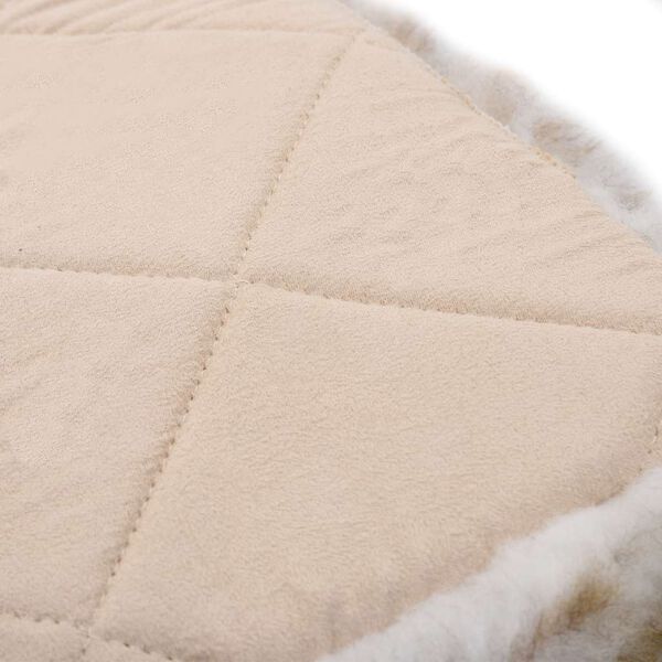 vidaXL Podloge za stol 2 kosa rjave me&scaron;ane 40x40 cm prava ovčja koža