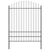 vidaXL Vrtna ograja 7 pcs Siva 170 x 225 cm Pra&scaron;no lakirano jeklo