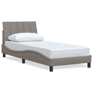 vidaXL Posteljni okvir brez vzmetnice Hanko Taupe 80x200 cm Tkanina