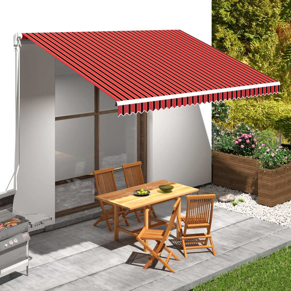 vidaXL Platno za tendo oranžno in rjavo 450x300 cm
