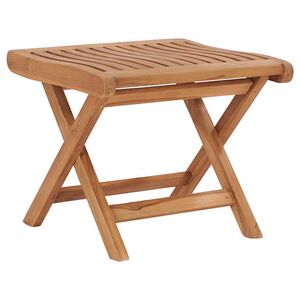 vidaXL Zložljiv stolček za noge 46,5x49x41,5 cm trdna tikovina