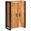 vidaXL Visoka omara z vrati Rjava Trden akacijev les in kovina