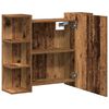 vidaXL Kopalniška ogledalna omarica Old Wood 80x20,5x64 cm