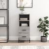 vidaXL Komoda siva sonoma 34,5x34x90 cm inženirski les