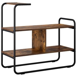 vidaXL Konzolna miza Dimljen hrast 80 x 35 x 75 cm Inženirski les