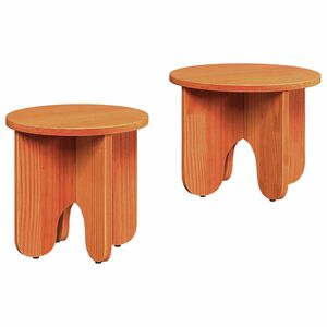 vidaXL Klubska miza 2 kos Voskast rjav 39.5 x 39.5 x 30 cm