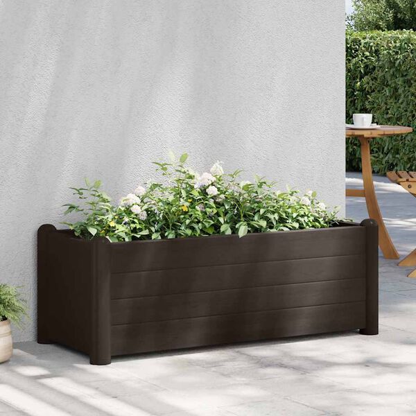 vidaXL Visoka greda PP mocha 100x43x35 cm