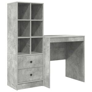 vidaXL Miza Betonsko siva 115,5 x 50 x 127 cm 2 kos