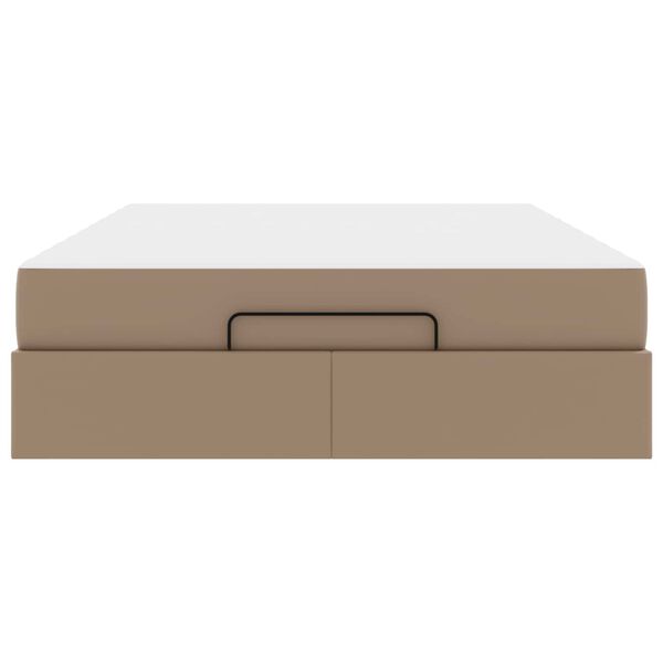 vidaXL Posteljni okvir z vzmetnico z vzmetnico 2 pcs Ten PVC