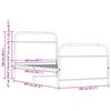 vidaXL Posteljni okvir brez vzmetnice 100x200 cm dim. hrast inž. les