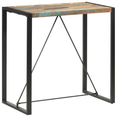 vidaXL Barska miza 110x60x110 cm iz trdnega predelanega lesa