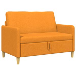 vidaXL Sofa s shrambo Temno rumena 122 x 78 x 87 cm Poliester