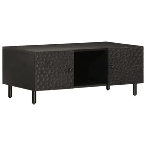 vidaXL Klubska mizica črna 100x54x40 cm trden mangov les