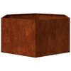 vidaXL Cvetlično korito zarjavelo 90x90x45 cm corten jeklo