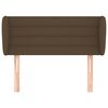 vidaXL Vzglavje z u&scaron;esi temno rjavo 93x23x78/88 cm blago