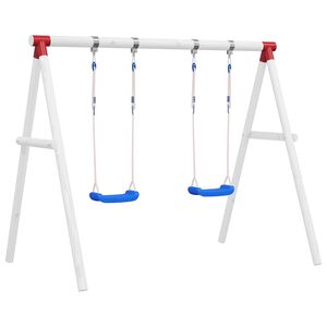 vidaXL Gugalnica z vrvmi 2 kosa modra 38x16 cm polieten
