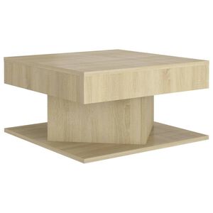 vidaXL Klubska mizica sonoma hrast 57x57x30 cm iverna plo&scaron;ča