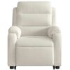 vidaXL Električni naslanjač s funkcijo vstajanja krem žamet