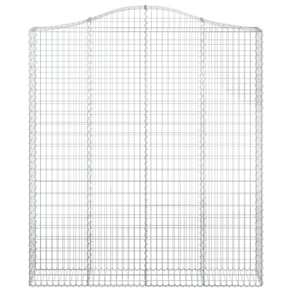 vidaXL Obokane gabion ko&scaron;are 4 kosi 200x30x220/240 cm pocinkano železo