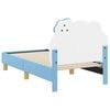 vidaXL Posteljica za malčke z vzglavjem Modra 70 x 140 cm PU