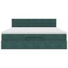 vidaXL Otomanski posteljni okvir z vzmetnico temno zelena 180x200cm