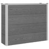 vidaXL Vrtna visoka greda Siva 100 x 30 x 22 cm WPC in aluminij