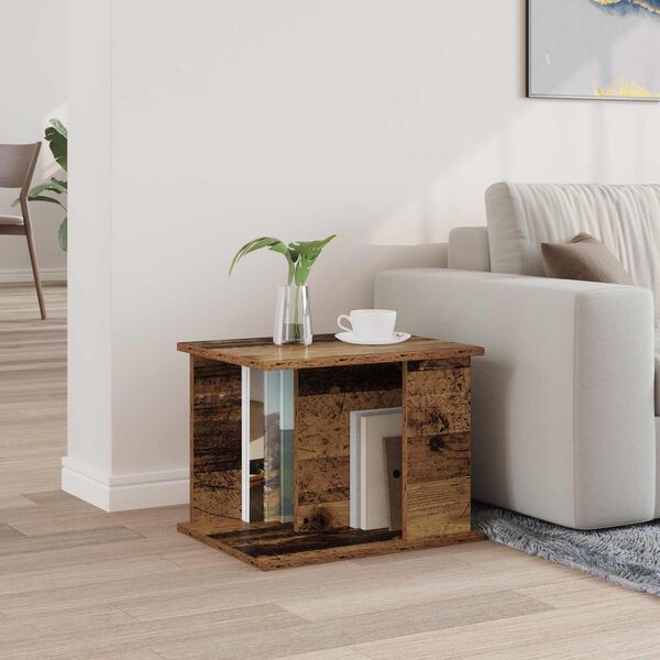 vidaXL Regal za revije Star les 35 x 35 x 45 cm Konstruiran les