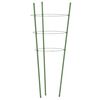 vidaXL Opore za vrtne rastline s 3 obroči 5 kosov zelene 45 cm jeklo