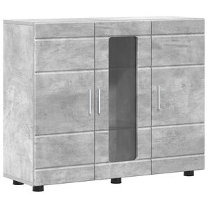 vidaXL Lesena omara Betonsko siva 88,5 x 30,5 x 73 cm Konstruiran les