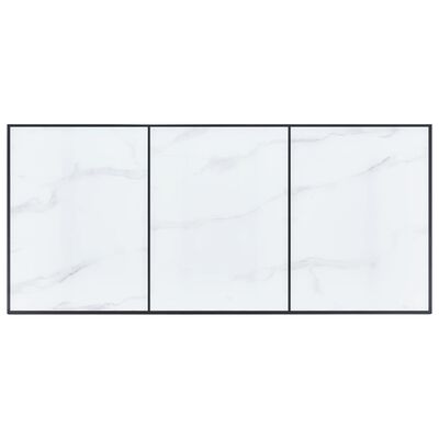 vidaXL Jedilna miza bela 200x100x75 cm kaljeno steklo
