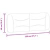 vidaXL Blazina za vzglavje Hvar krem 120 cm blago